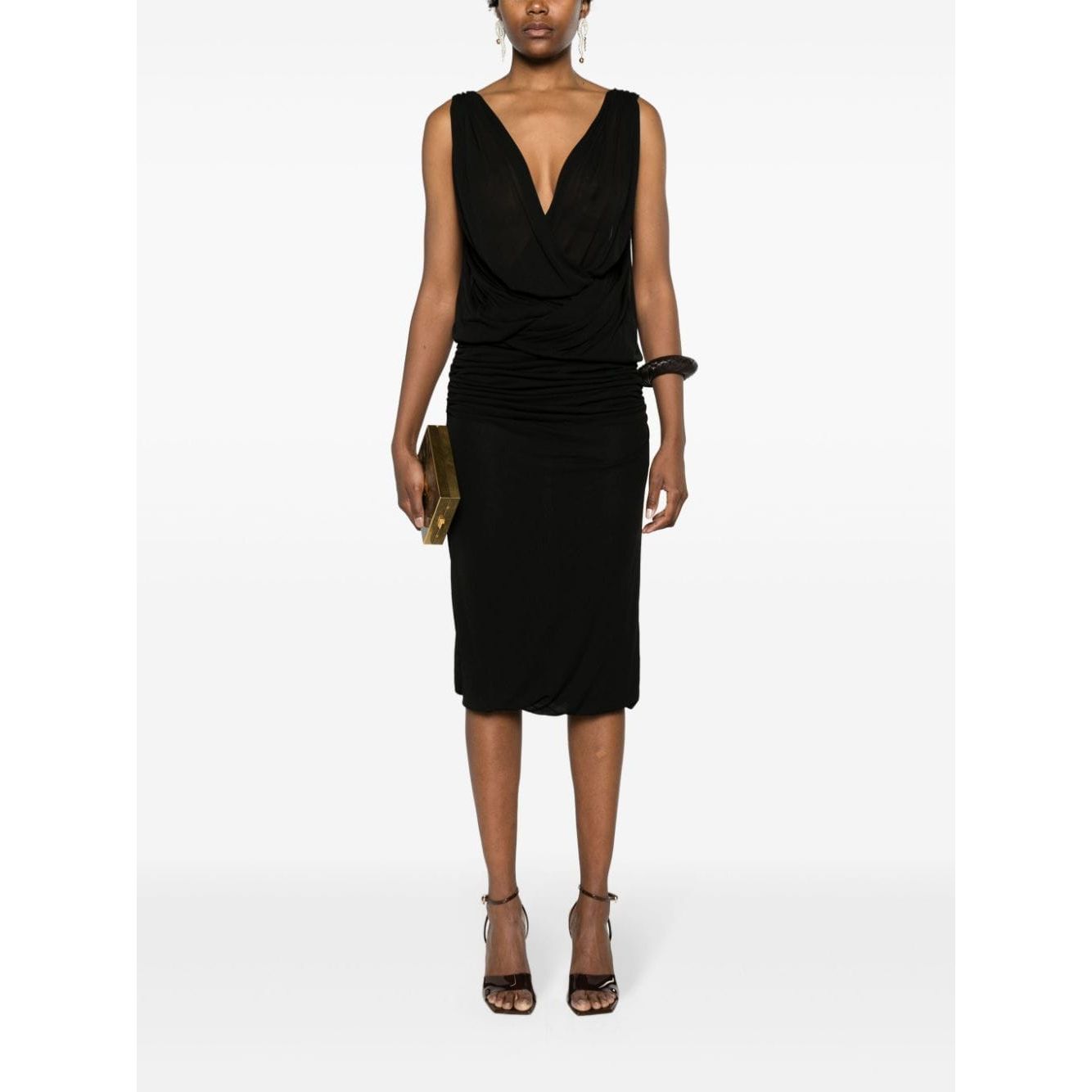 Saint Laurent V-necked mini dress 779418Y096Q1000