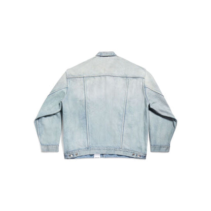 Balenciaga Denim jacket with flap pockets and drop shoulder