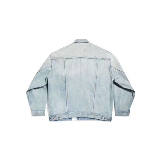 Balenciaga Denim jacket with flap pockets and drop shoulder 767947TDW144016