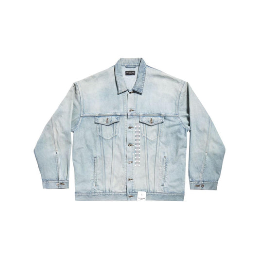 Balenciaga Denim jacket with flap pockets and drop shoulder 767947TDW144016