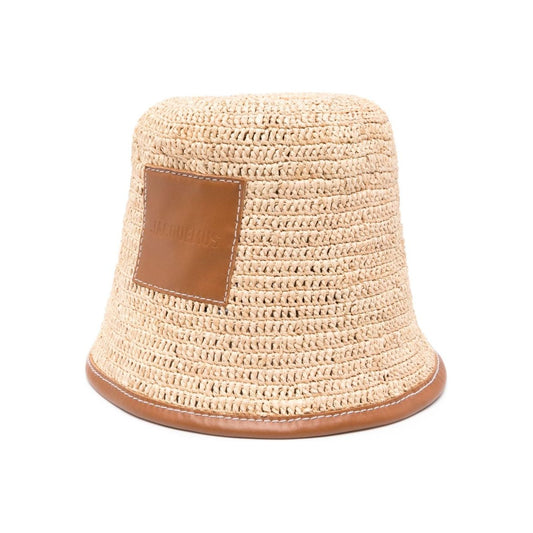 JACQUEMUS Hats Leather Brown
