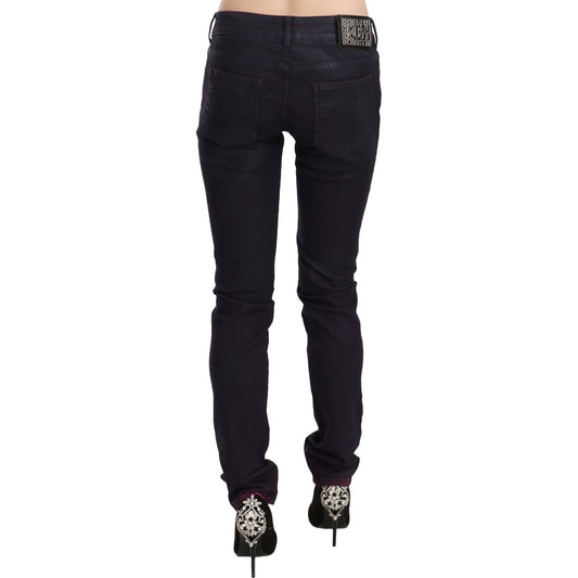 Just Cavalli Black Cotton Low Waist Skinny Denim Pants PAN70353-26