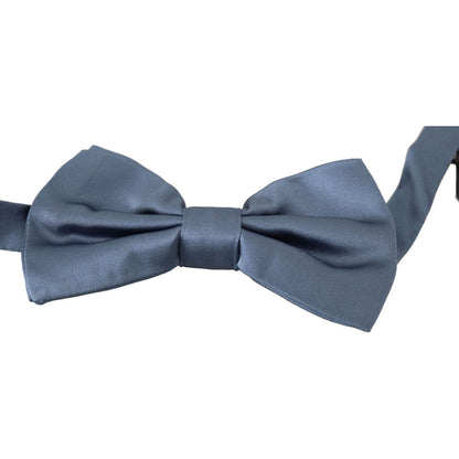 Dolce & Gabbana Blue 100% Silk Adjustable Neck Papillon Bow tie