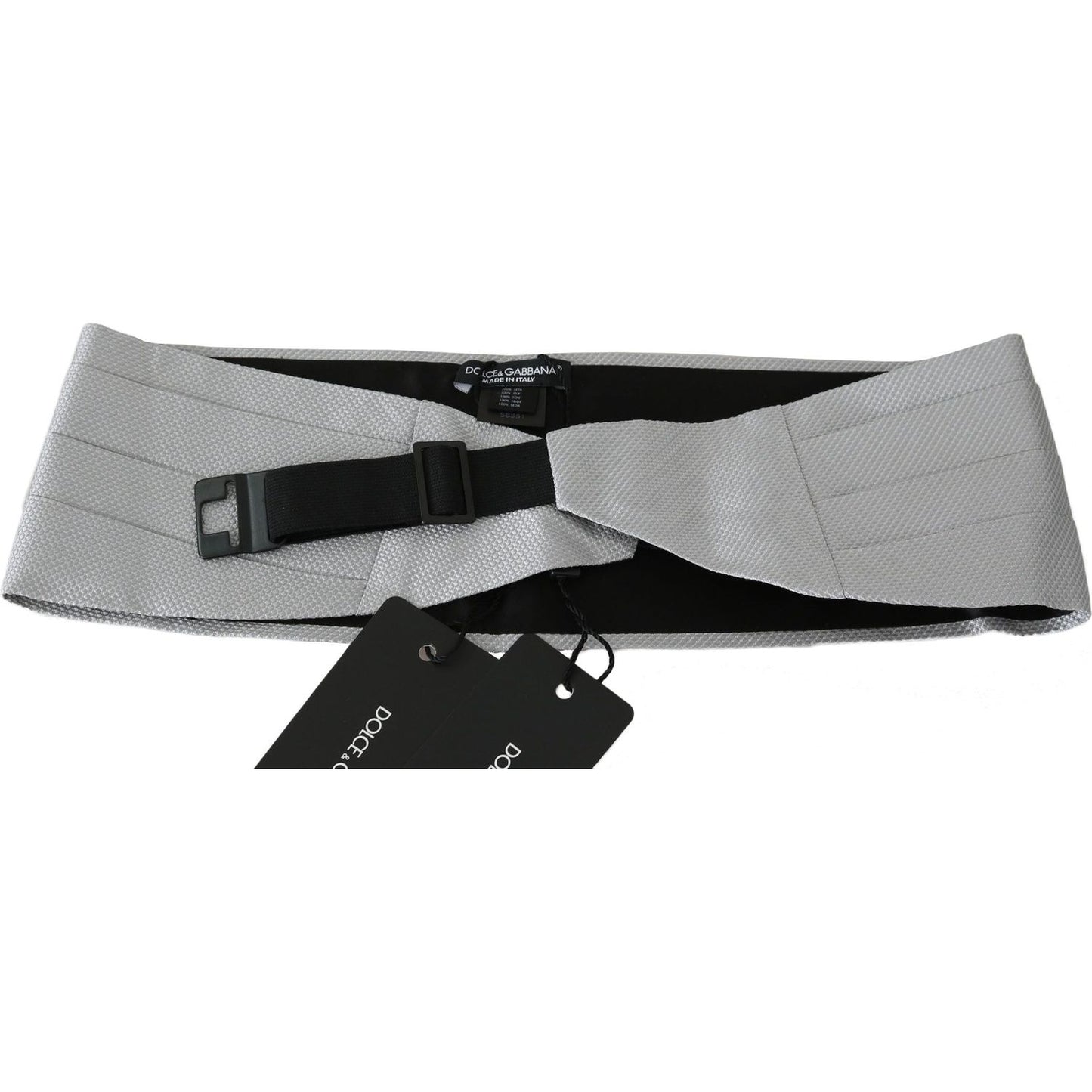 Dolce & Gabbana Gray Men Waist Belt 100% Silk Cummerbund