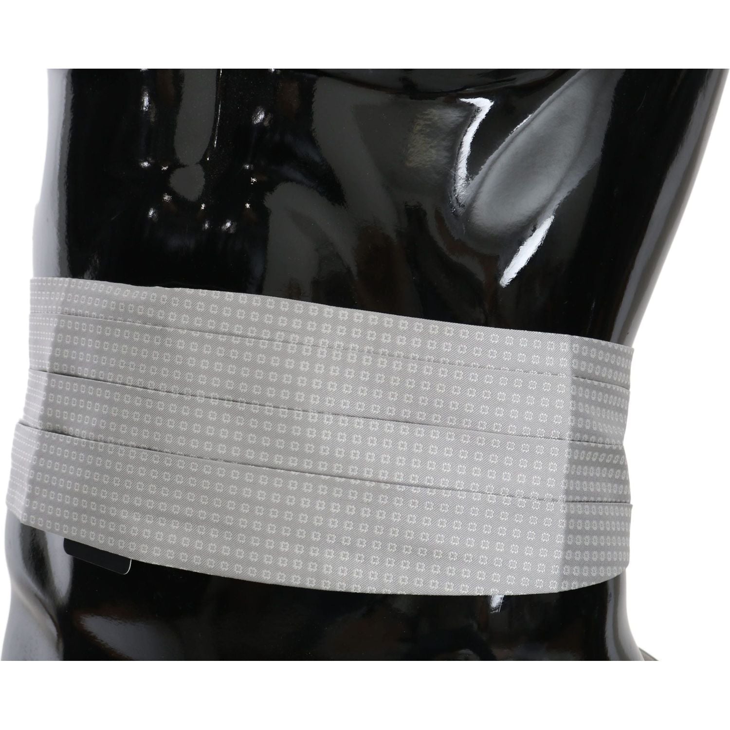 حزام من الحرير الرمادي الأنيق من دولتشي آند غابانا