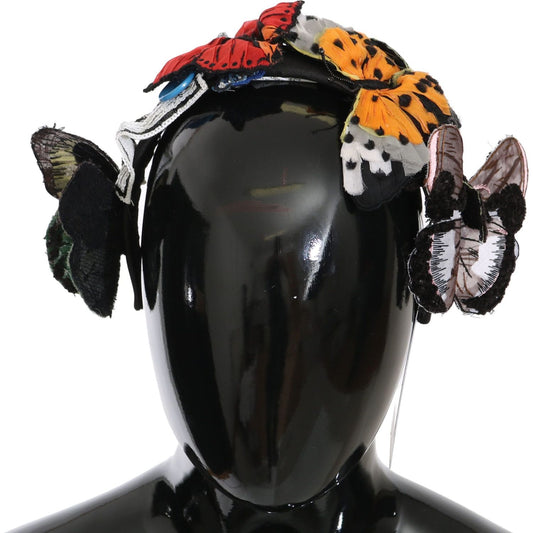 Dolce & Gabbana Tiara Floral Butterfly Sequin Diadem Headband SMY2266