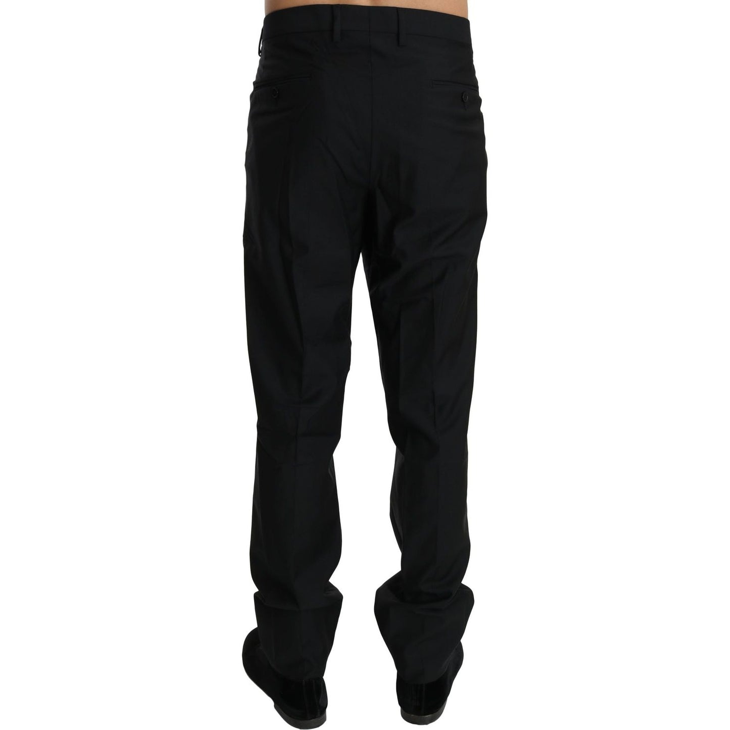 Dolce & Gabbana Black Dress Formal Trouser Men Wool Pants PAN70766-56