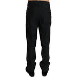 Dolce & Gabbana Black Dress Formal Trouser Men Wool Pants PAN70766-56