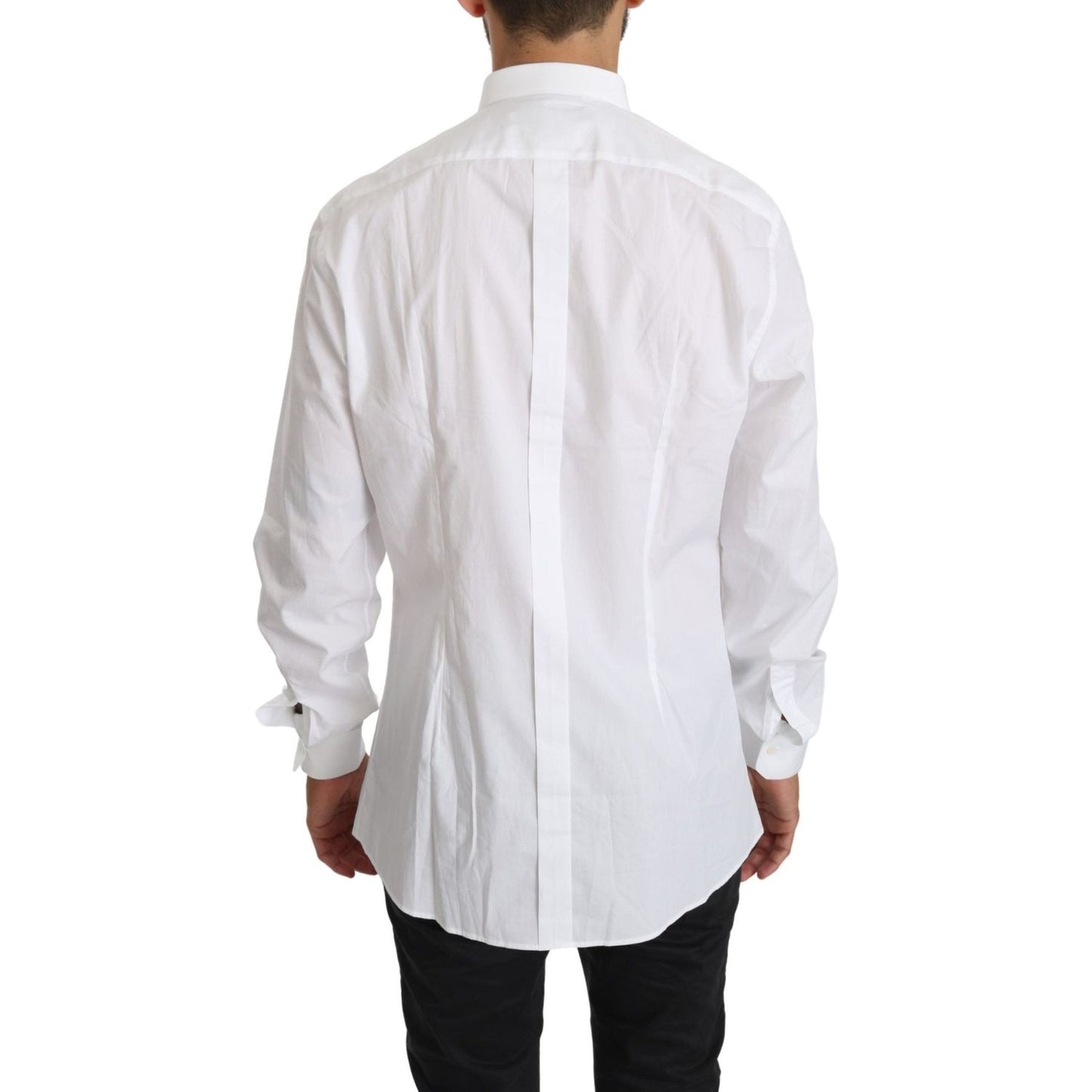 Dolce & Gabbana White Cotton Long Sleeve Top Shirt TSH4056-43