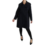 Dolce & Gabbana Coat Blue Cotton Women Trench Jacket JKT2495-36