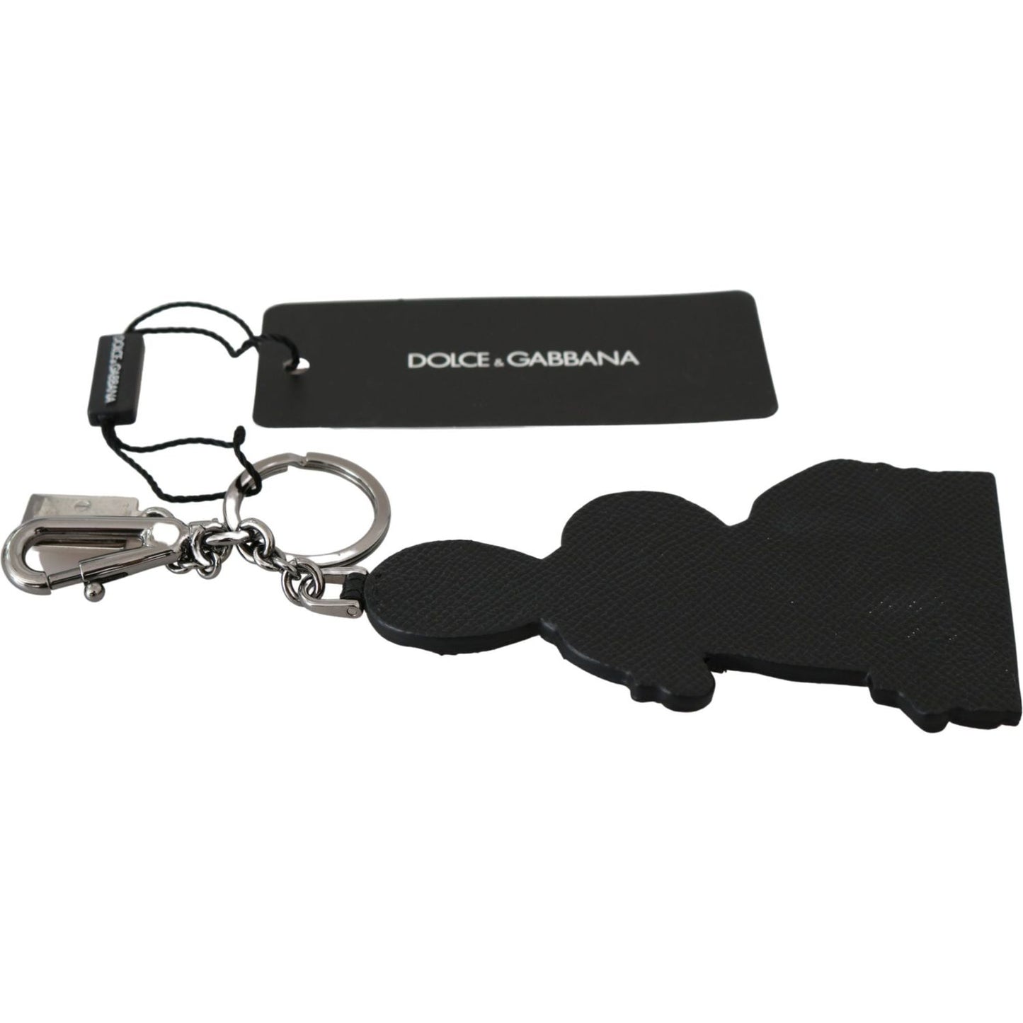Dolce & Gabbana Leather Dominico Stefano #DGFAMILY Logo Badge Keychain Keychain