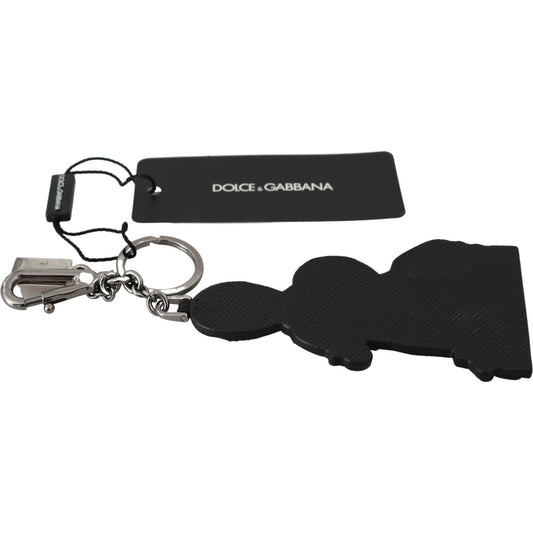 Dolce & Gabbana Leather Dominico Stefano #DGFAMILY Logo Badge Keychain SMY3019