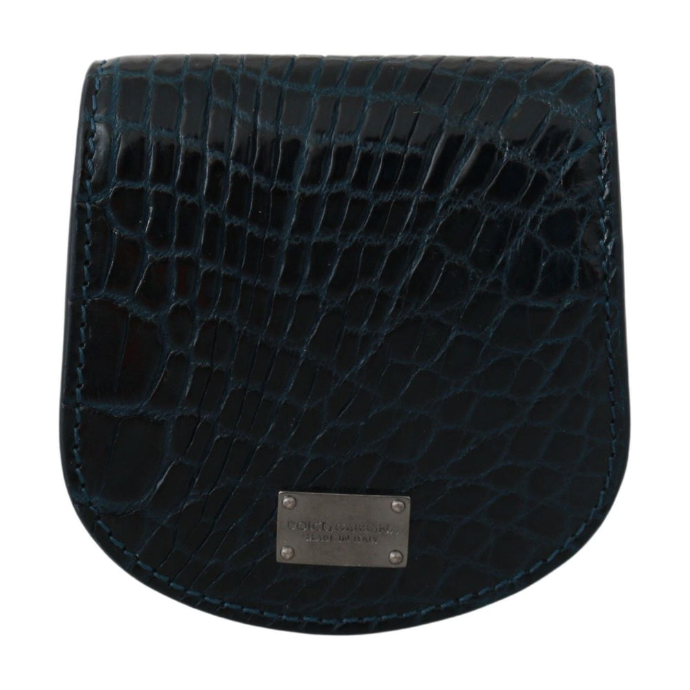 Dolce & Gabbana Blue Exotic Skins Condom Case Holder Pocket VAS9357