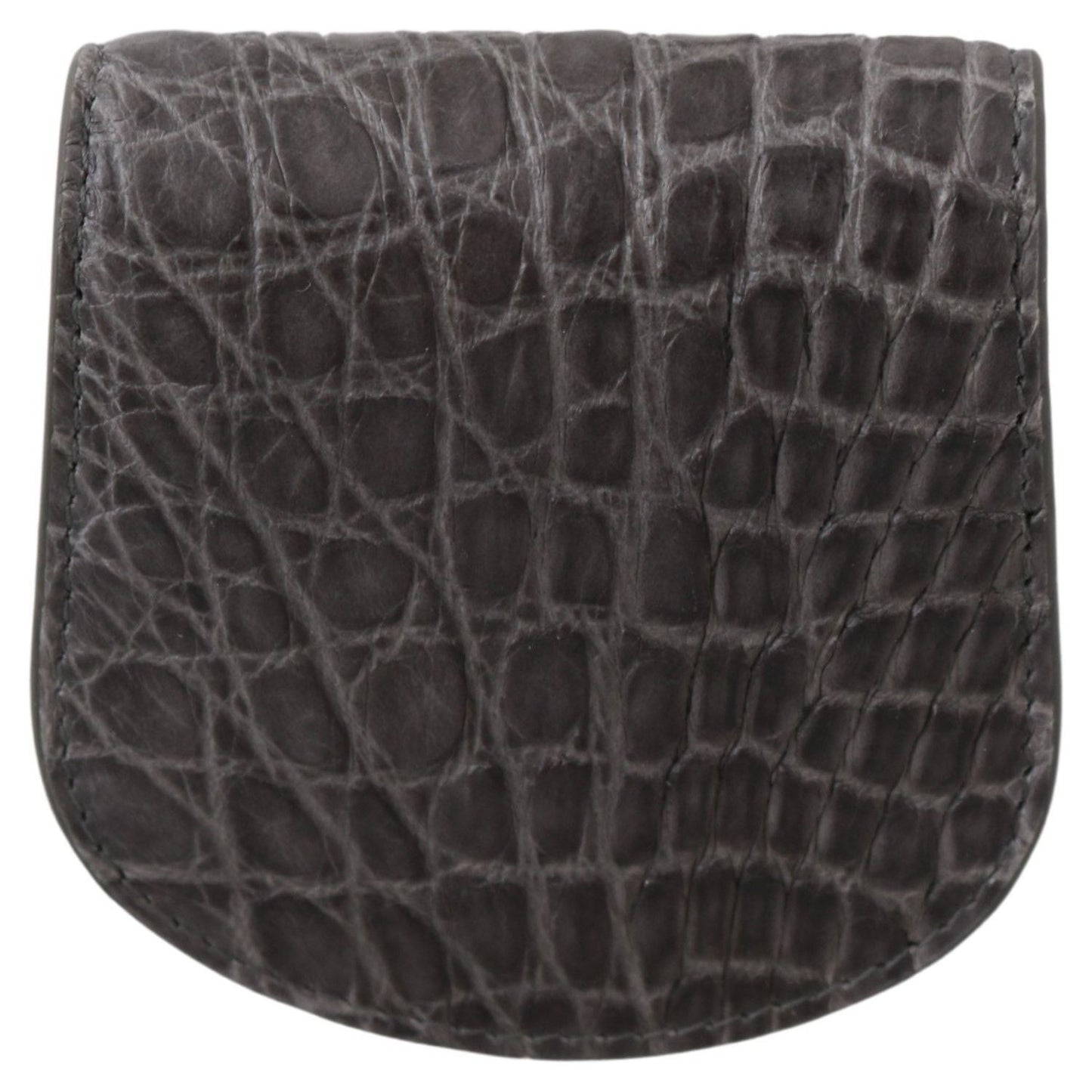 Dolce & Gabbana Gray Exotic Skin Condom Case Holder Pocket Wallet VAS9358