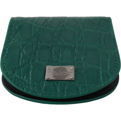 Dolce & Gabbana Green Exotic Skins Condom Case Holder Wallet Condom Case