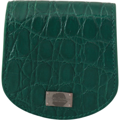Dolce & Gabbana Green Exotic Skins Condom Case Holder Wallet Condom Case