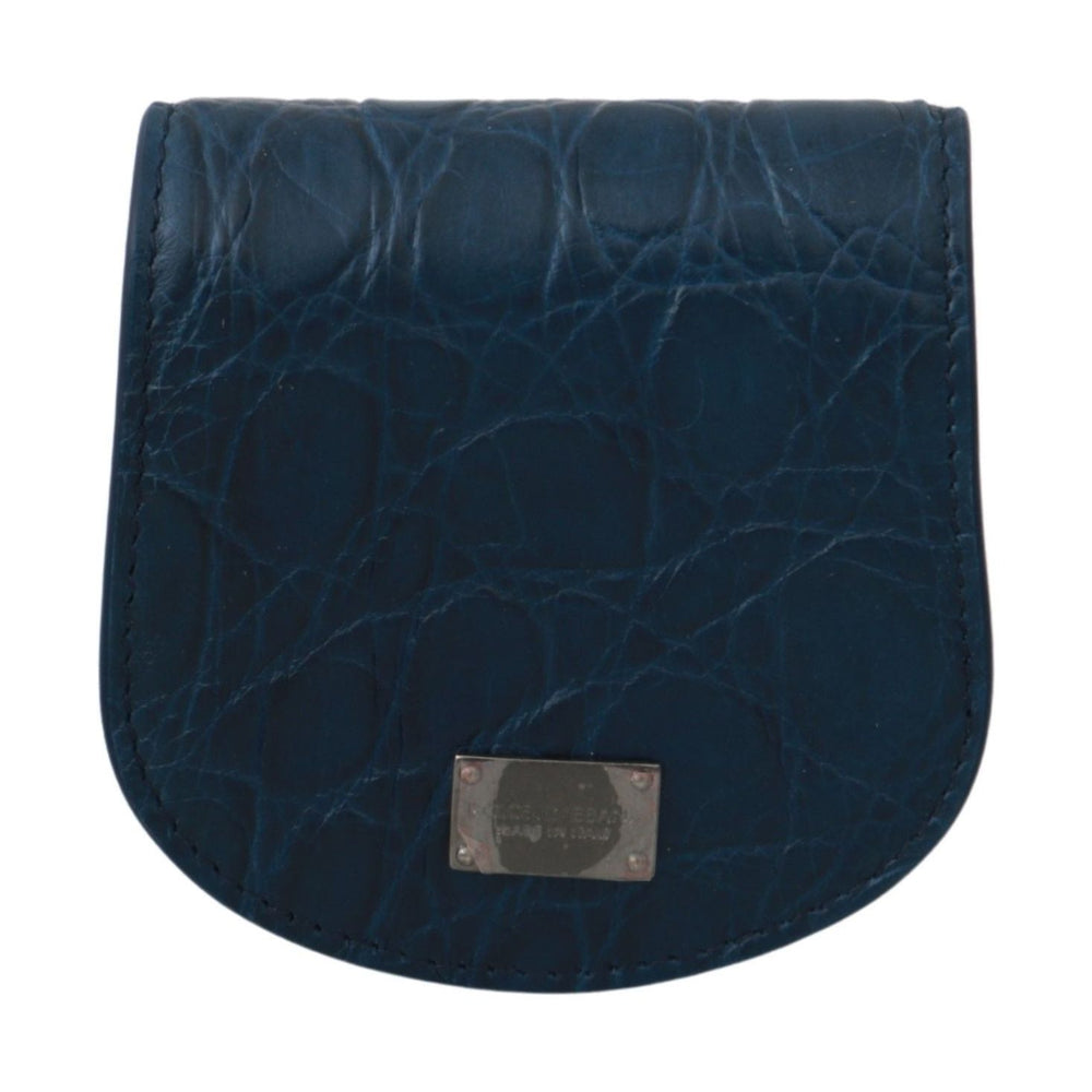 Dolce & Gabbana Blue Leather Holder Pocket Condom Case VAS9362