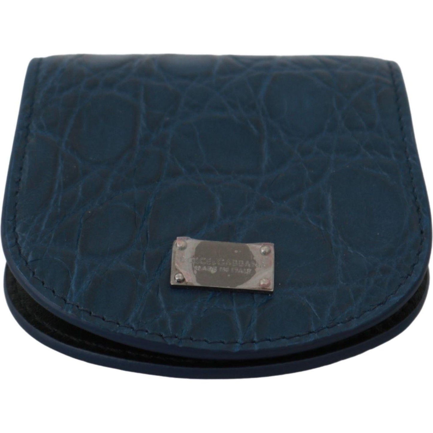 Dolce & Gabbana Blue Leather Holder Pocket Condom Case