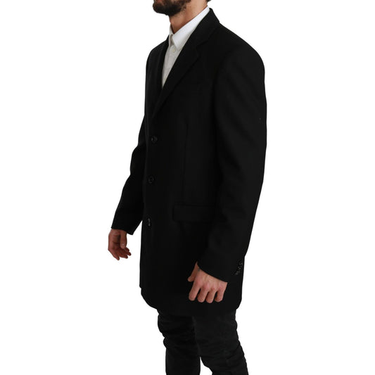 Dolce & Gabbana Black 100% Wool Jacket Coat Blazer JKT2591-50