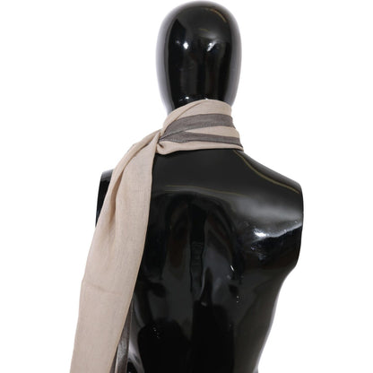 Costume National Beige Women Cotton Shawl Scarf