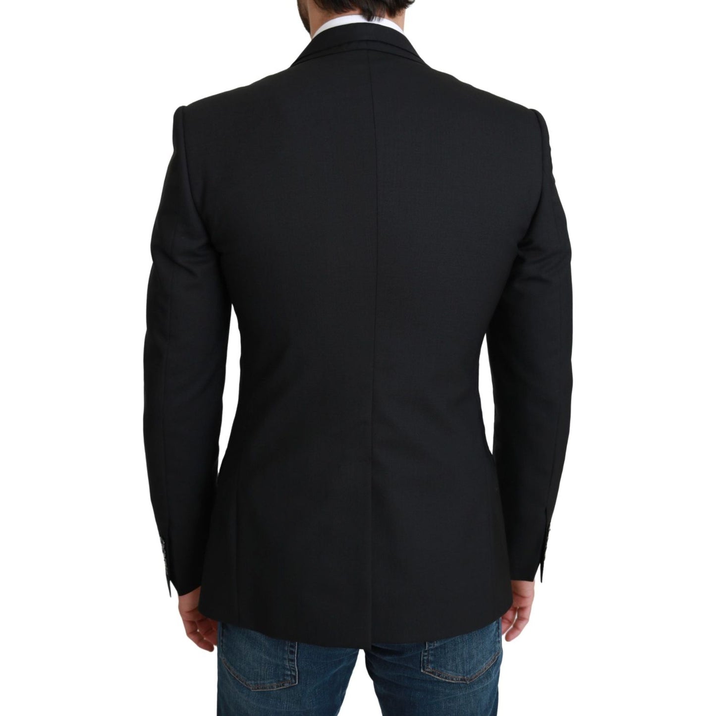 Dolce & Gabbana Black Single Breasted Formal Wool Blazer KOS1755-46