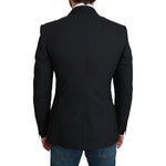 Dolce & Gabbana Black Single Breasted Formal Wool Blazer KOS1755-46