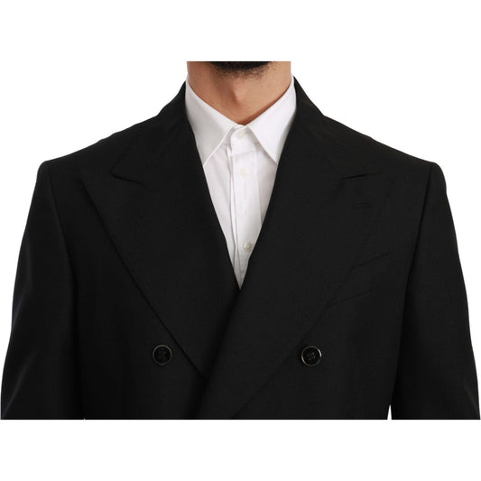 Dolce & Gabbana Black Slim Fit Jacket Coat Wool Blazer KOS1767-54
