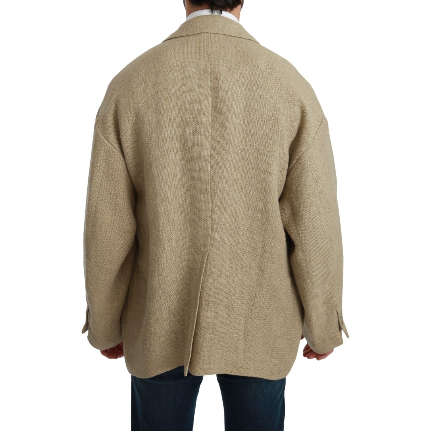 سترة دولتشي آند غابانا شيك بيج من الجوت بصف أزرار واحد