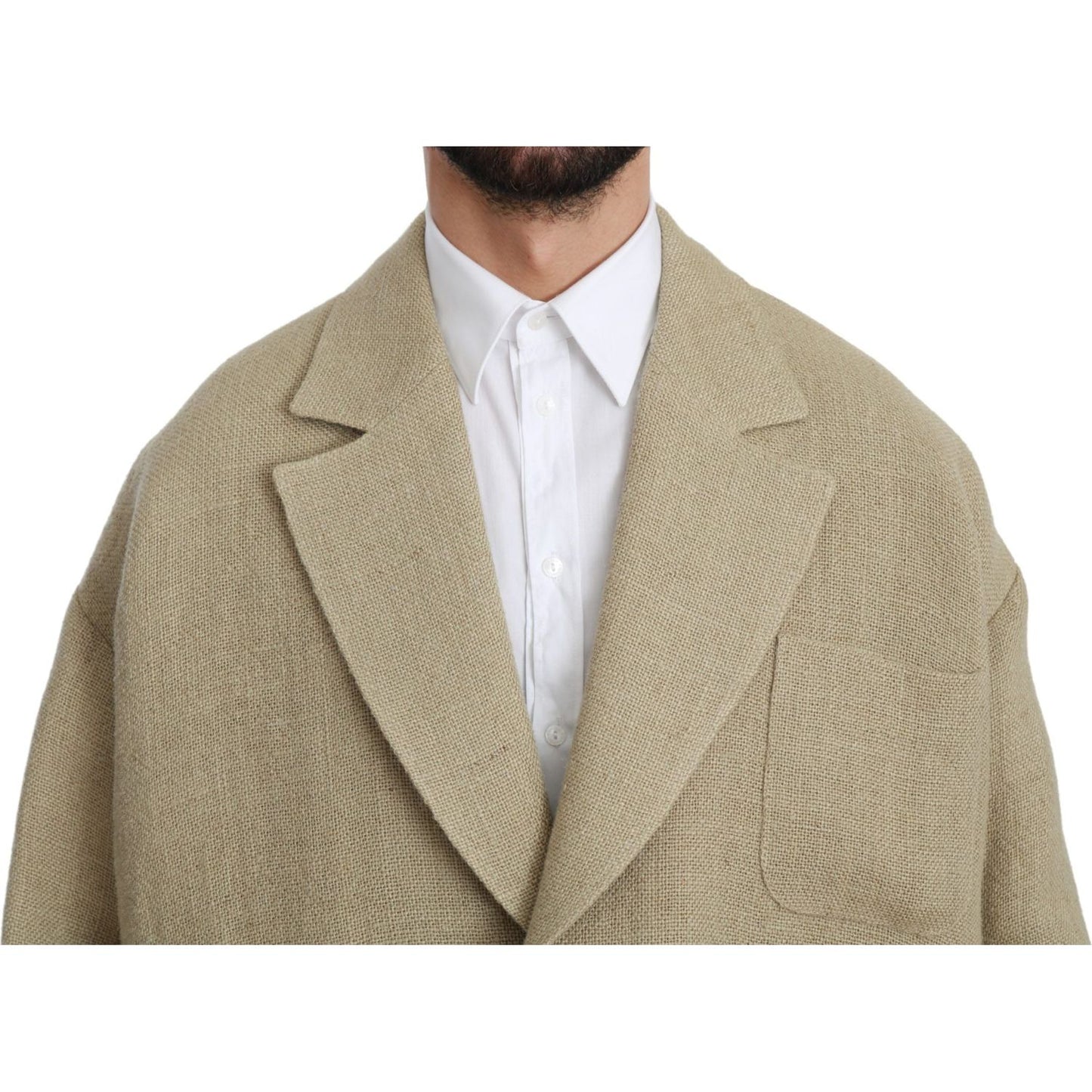 Dolce & Gabbana Beige Jacket Coat 100% Jute Blazer Coat KOS1775-48