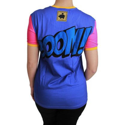 Dolce & Gabbana Purple PIG SUPERGIRL Top Cotton T-shirt