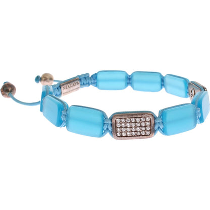 Nialaya CZ Opal 925 Silver Bracelet