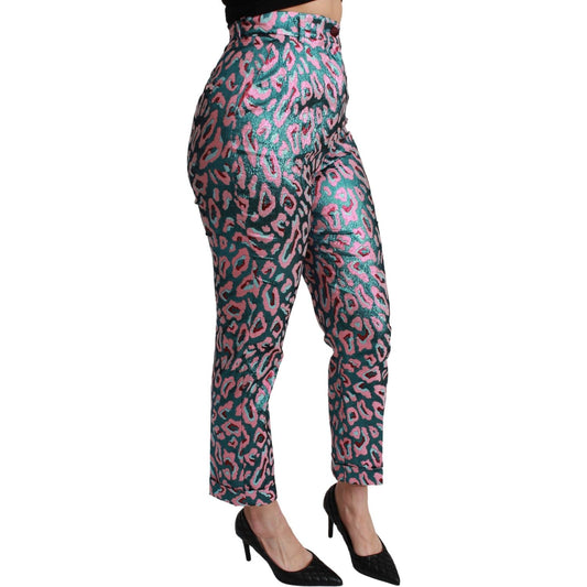 Dolce & Gabbana Multicolor Patterned Cropped High Waist Pants PAN71055-40