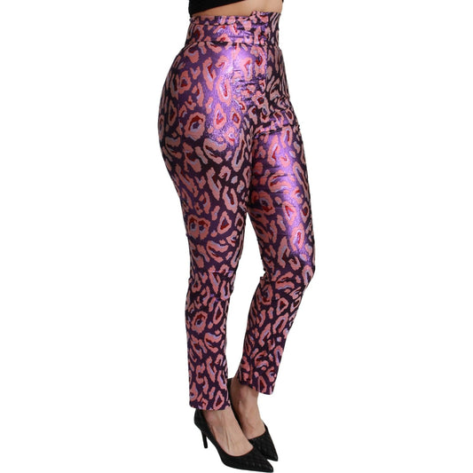 Dolce & Gabbana Multicolor Patterned Cropped High Waist Pants PAN71056-40