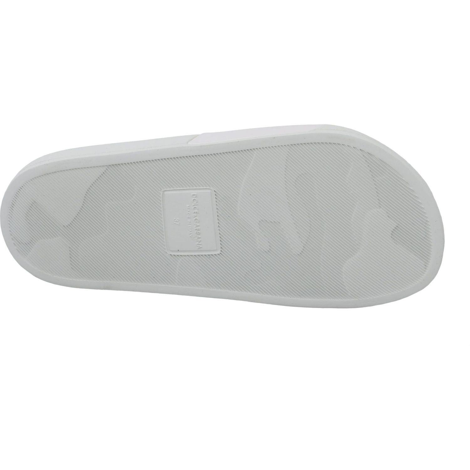 صندل دولتشي آند غابانا الأنيق باللون الأبيض - أحذية صيفية فاخرة