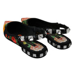 Dolce & Gabbana Black Floral Crystal Slingbacks Flats Shoes LA6572-36