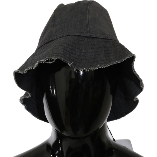 Costume National Black Washed Wide Brim Outdoor Bucket Hat HAT20001