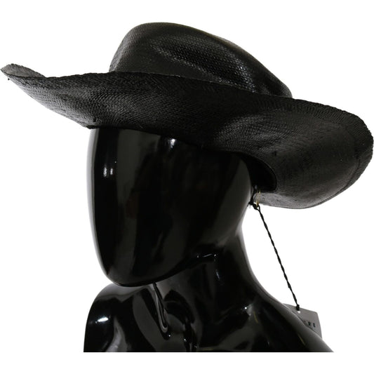 Costume National Black Wide Brim Cowboy Solid Hat HAT20018-M