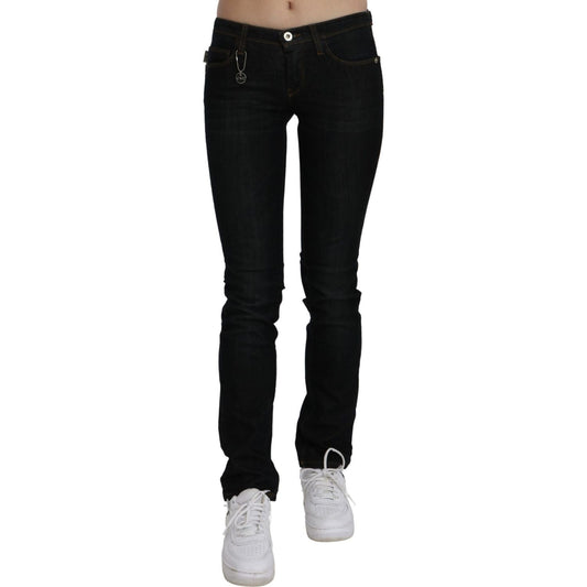 Costume National Black Mid Waist Skinny Denim Cotton Jeans PAN70658-24