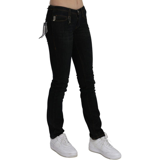 Costume National Black Mid Waist Skinny Denim Cotton Jeans PAN70658-24