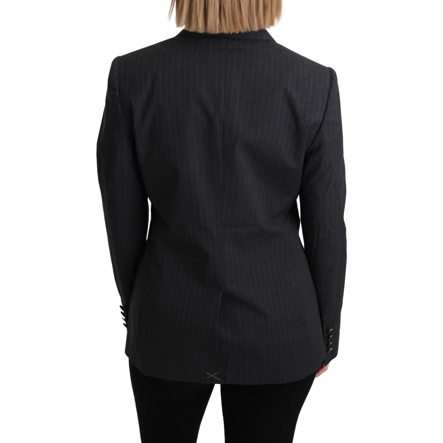 سترة أنيقة مخططة باللون الرمادي من دولتشي آند غابانا