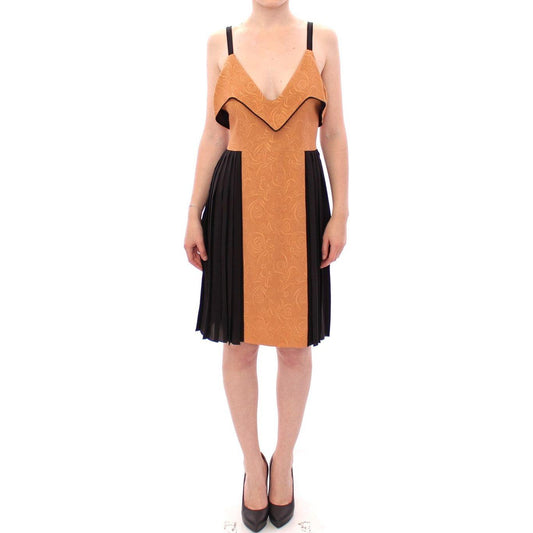 FILOS Black Bronze Silk Sleeveless Above Sheath Dress GSS10135-1