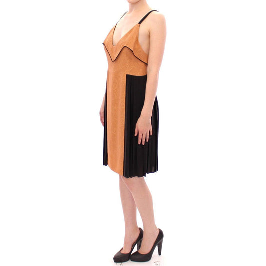 FILOS Black Bronze Silk Sleeveless Above Sheath Dress GSS10135-1