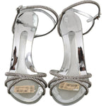 Dolce & Gabbana Silver Crystal Ankle Strap Sandals Shoes LA6906-39