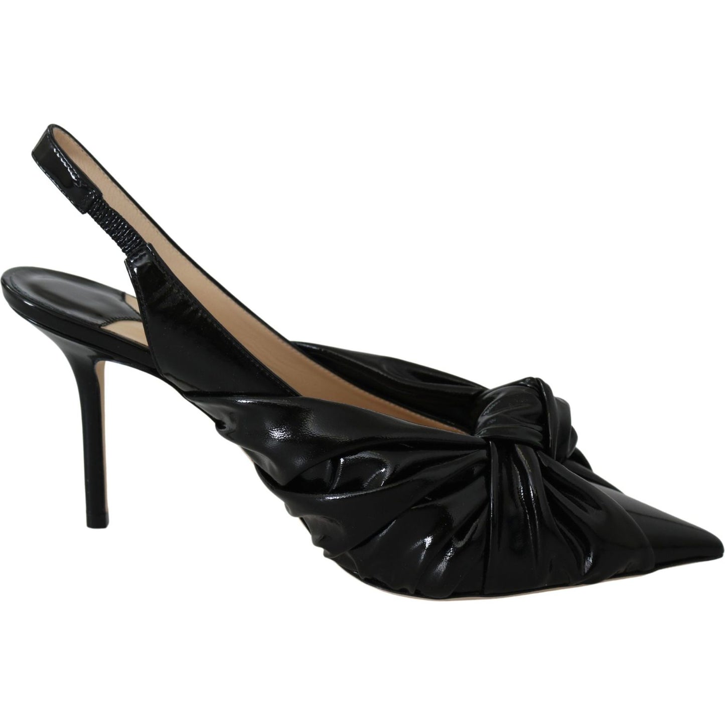 Jimmy Choo Black Patent Leather Annabell 85 Pumps Shoes