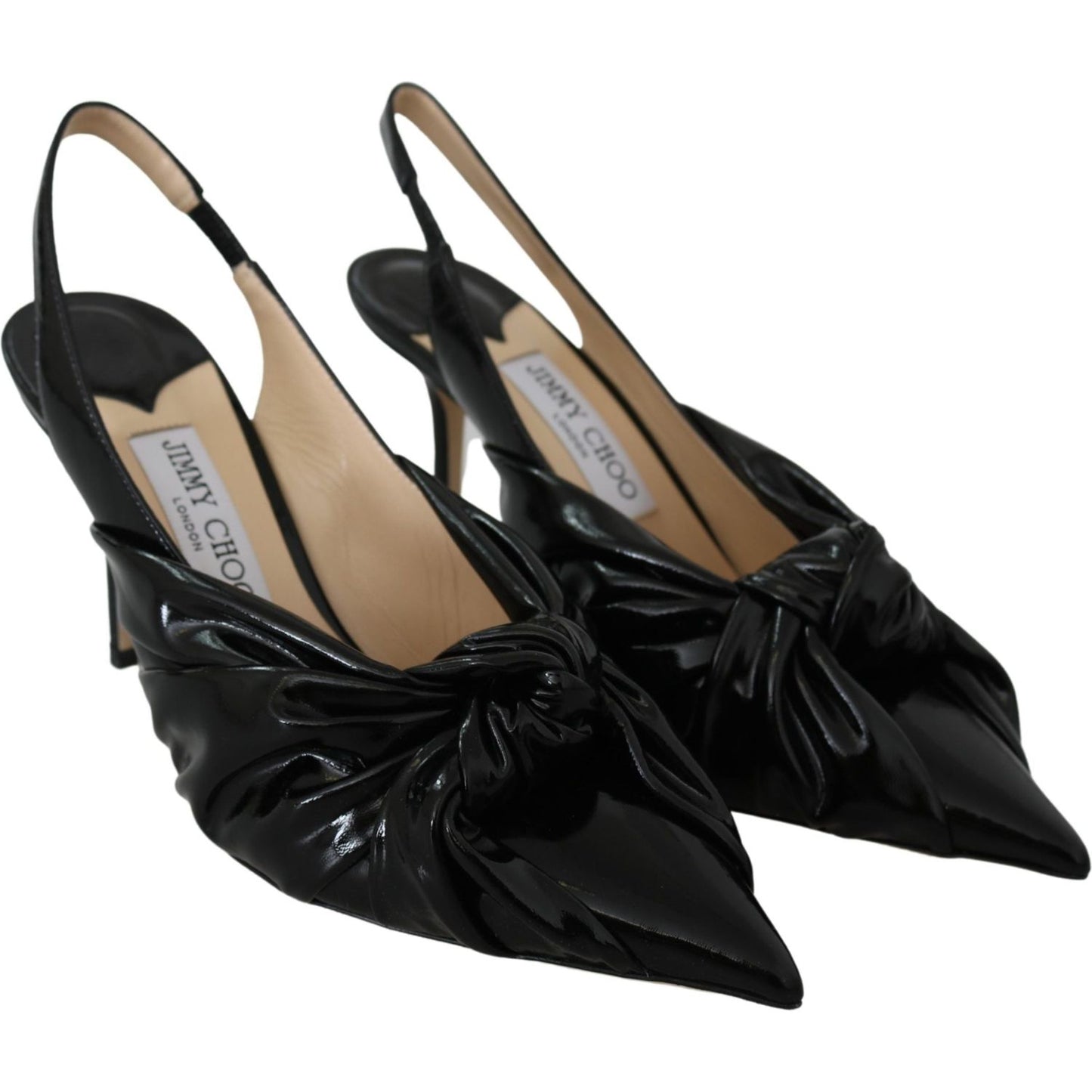 Jimmy Choo Black Patent Leather Annabell 85 Pumps Shoes