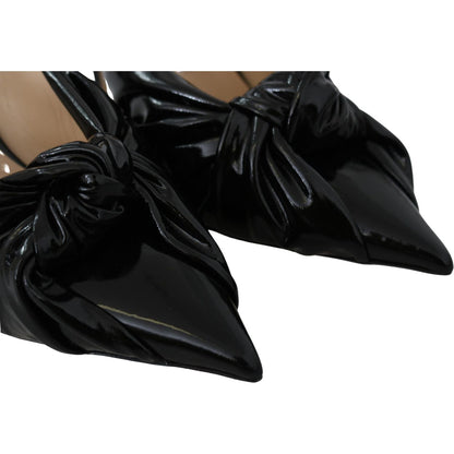 Jimmy Choo Black Patent Leather Annabell 85 Pumps Shoes