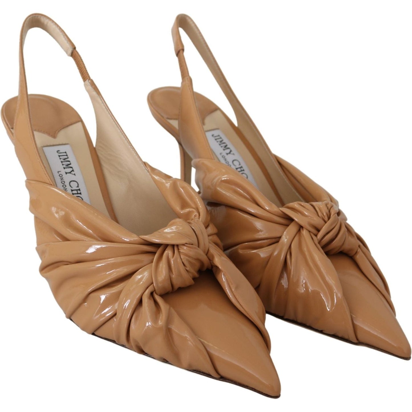 Jimmy Choo Caramel Brown Leather Annabell 85 Pumps Shoes