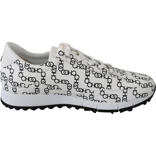 Jimmy Choo Elegant Monochrome Leather Sneakers 194611097150