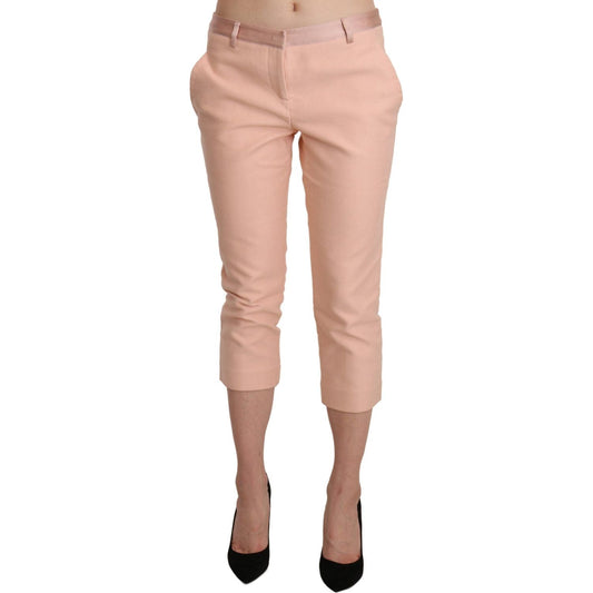Ermanno Scervino Pink Low Waist Skinny Cropped Capri Pants PAN71145-42
