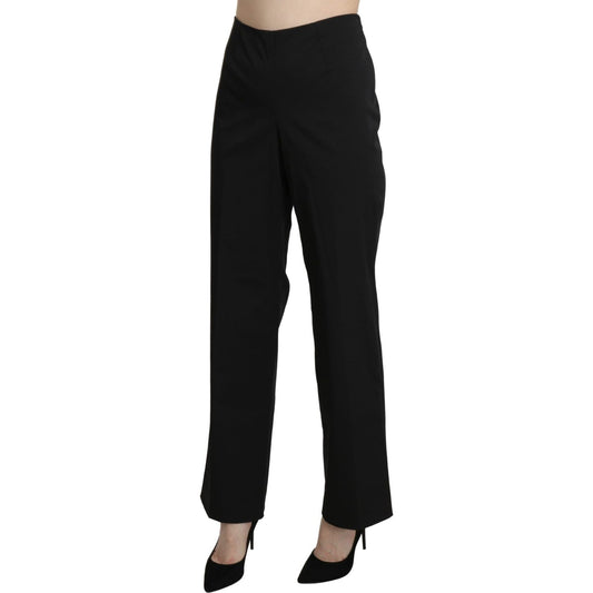 BENCIVENGA Black High Waist Straight Dress Trouser Pants PAN71324-46